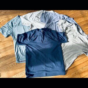 Lot of 5 EUC Rhone Reign Tshirts - Lt Blue, Lt Grey, Lilac, Grey, Navy - Large